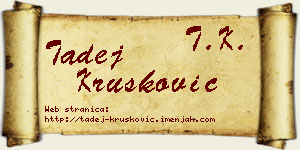 Tadej Krušković vizit kartica